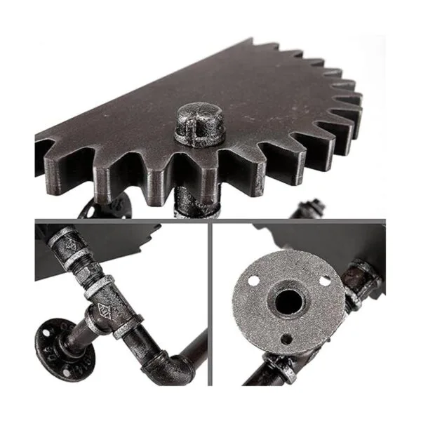 MyGift Steampunk Decor Estante flotante de pared estante_4