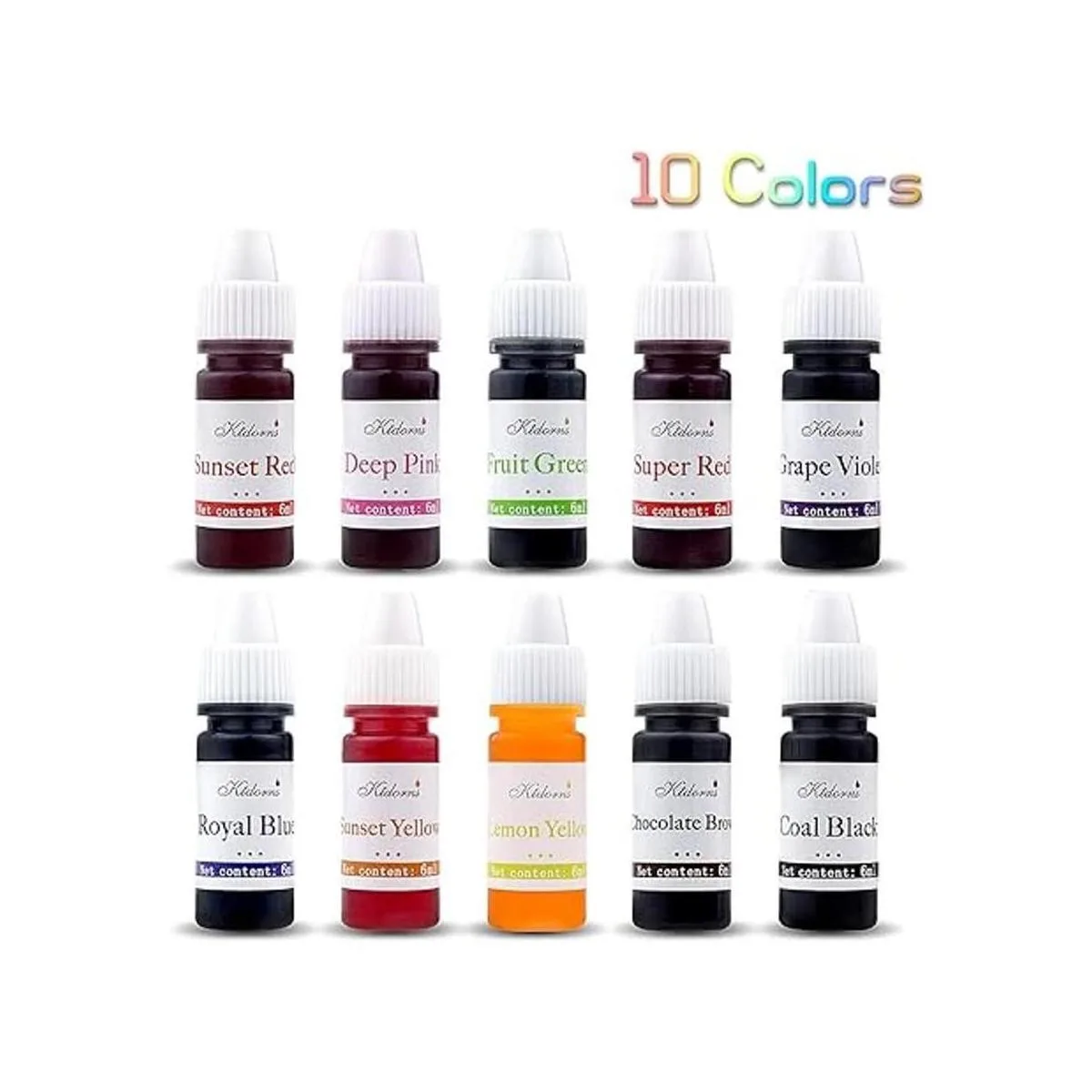 Ktdorns Set de creación de jabón 10 colores líquidos_2