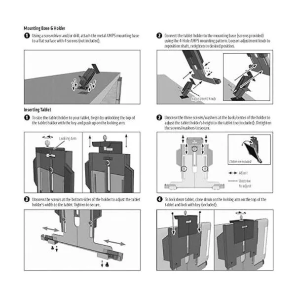 Arkon Soporte de aluminio para tablet con bloqueo de_5