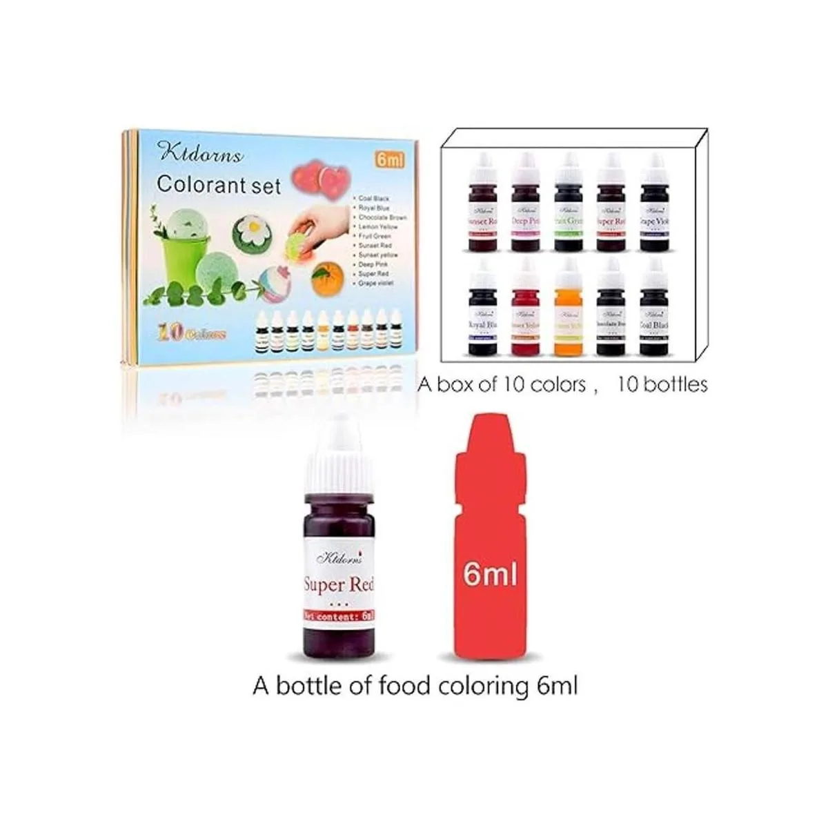 Ktdorns Set de creación de jabón 10 colores líquidos_5