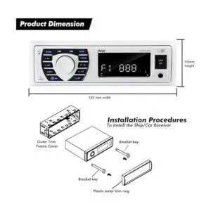 Juego de altavoces receptores de radio marinos de 12 V_4