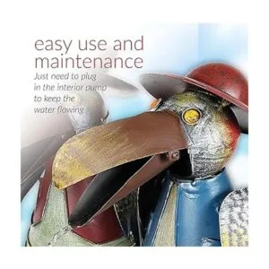 Alpine Corporation Fuente de agua de cuervo de metal para_5