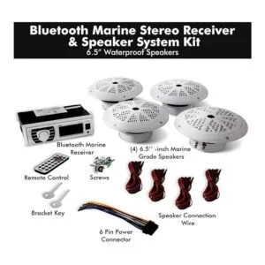 Juego de altavoces receptores de radio marinos de 12 V_2