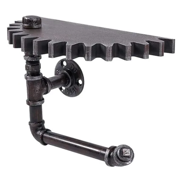MyGift Steampunk Decor Estante flotante de pared estante_1
