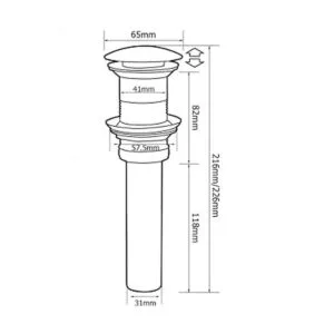 Ownace Tapón de desage desplegable sin desbordamiento_2
