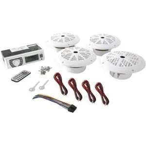 Juego de altavoces receptores de radio marinos de 12 V_5