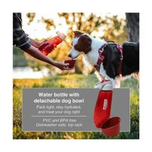 Kurgo Gourd 2 en 1 botella de agua de viaje para perros_2