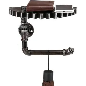 MyGift Steampunk Decor Estante flotante de pared estante_2
