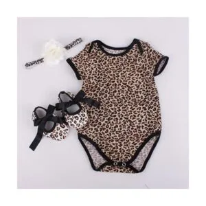 Reborn Baby Doll Leopard Romper ropa Set para 20 22 inch_2
