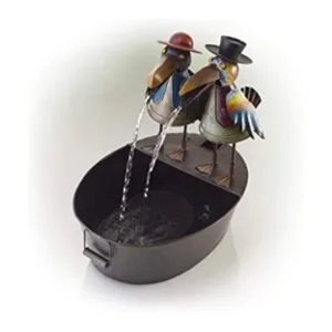 Alpine Corporation Fuente de agua de cuervo de metal para_1