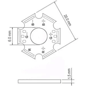 Chanzon 25 unidades de disipador de calor LED de 1 W 3 W_4