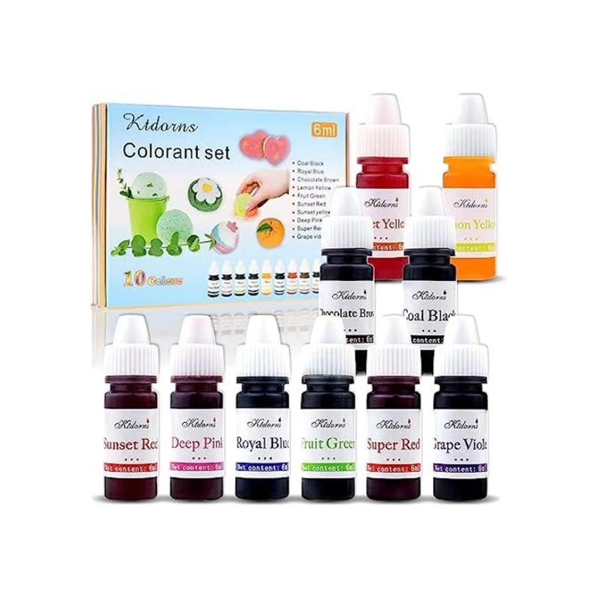 Ktdorns Set de creación de jabón 10 colores líquidos_1
