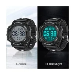 De hombres reloj deportivo militar cronómetro gran dial_3