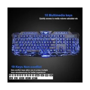 BlueFinger Teclado y mouse para juegos retroiluminados y_3