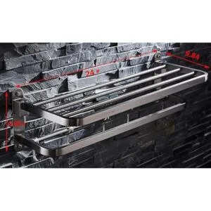 ELLOALLO Toalleros de acero inoxidable para estante de_7