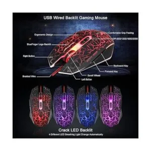 BlueFinger Combo de auriculares para teclado para juegos_2