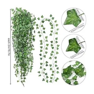 JPSOR 24 unidades de guirnaldas de hojas sintéticas para_2