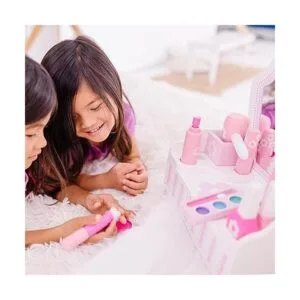 Melissa Doug Juego de salón de belleza de madera con_5