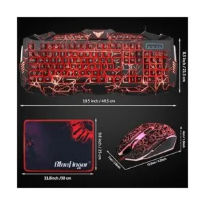 BlueFinger Combo de auriculares para teclado para juegos_3