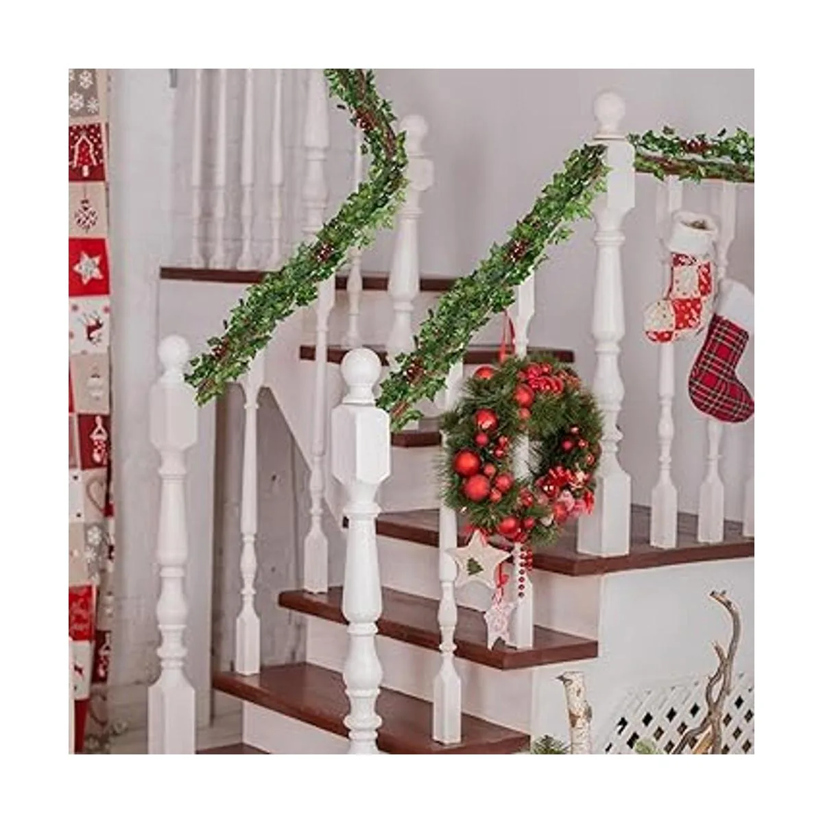 JPSOR 24 unidades de guirnaldas de hojas sintéticas para_4