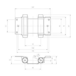 Richelieu 810 FBB 3 doble acción Primavera Bisagra color_3