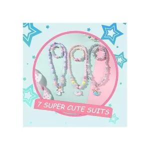 PinkSheep Joyas para niños y niñas 3 juegos de collar_3