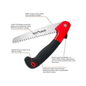 FLORA GUARD Sierra de mano plegable sierra de campamento_4