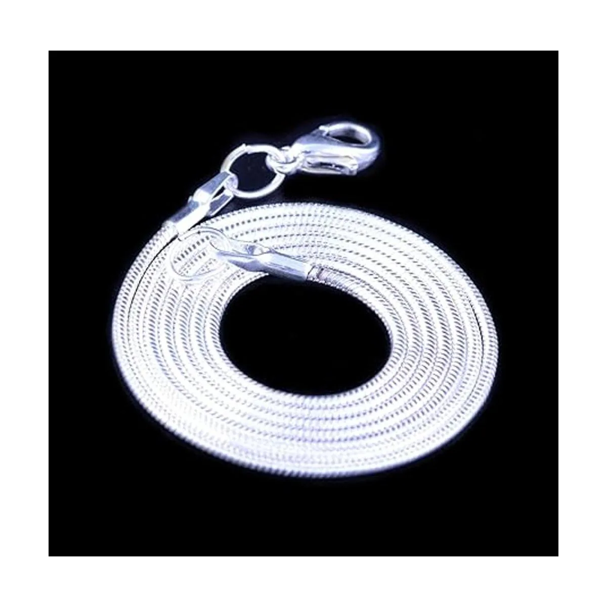 24 piezas de cadena serpiente de 12mm enchapada en plata_5