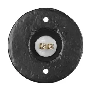 Timbre circular de hierro con cable en acabado de_6