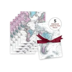 Papel de regalo para tarjetas náuticas. Rosado_3