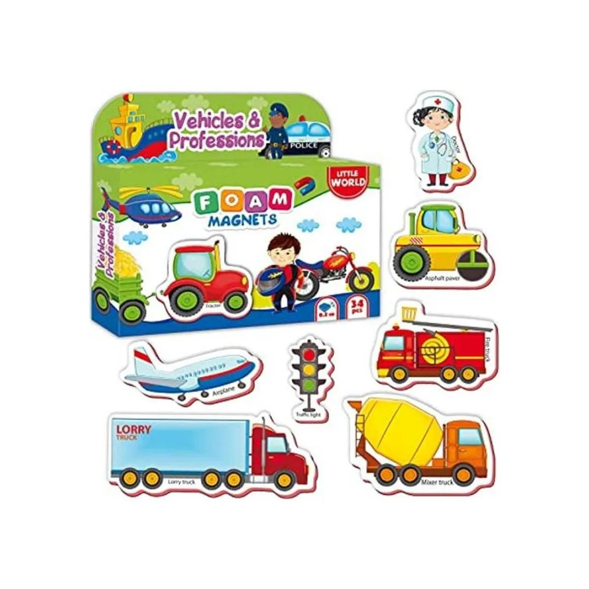 Little World 34 imanes de nevera de espuma para niños_1