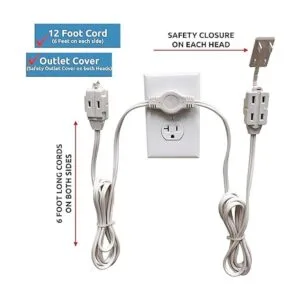 Cable de extensión doble cable de 12 pies 6 pies en cada_2