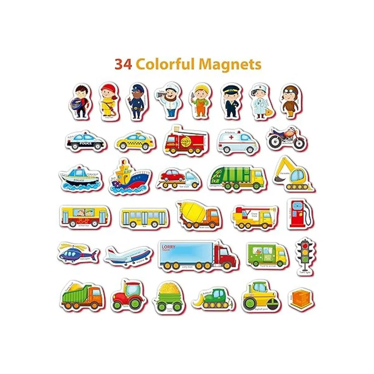 Little World 34 imanes de nevera de espuma para niños_2