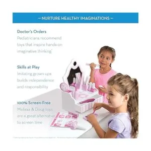 Melissa Doug Juego de salón de belleza de madera con_3