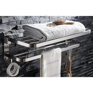 ELLOALLO Toalleros de acero inoxidable para estante de_4