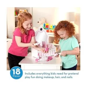 Melissa Doug Juego de salón de belleza de madera con_2