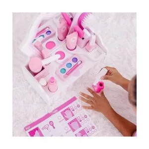 Melissa Doug Juego de salón de belleza de madera con_4