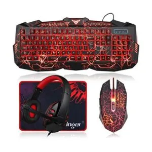 BlueFinger Combo de auriculares para teclado para juegos_1