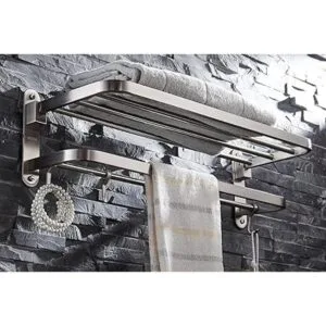 ELLOALLO Toalleros de acero inoxidable para estante de_3