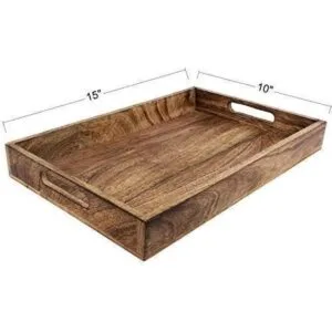 GoCraft Bandeja de madera clásica hecha a mano tamaño_4