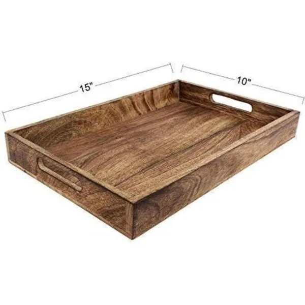 GoCraft Bandeja de madera clásica hecha a mano tamaño_4