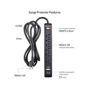 Cable Matters Paquete de 2 protectores de sobretensiones_2