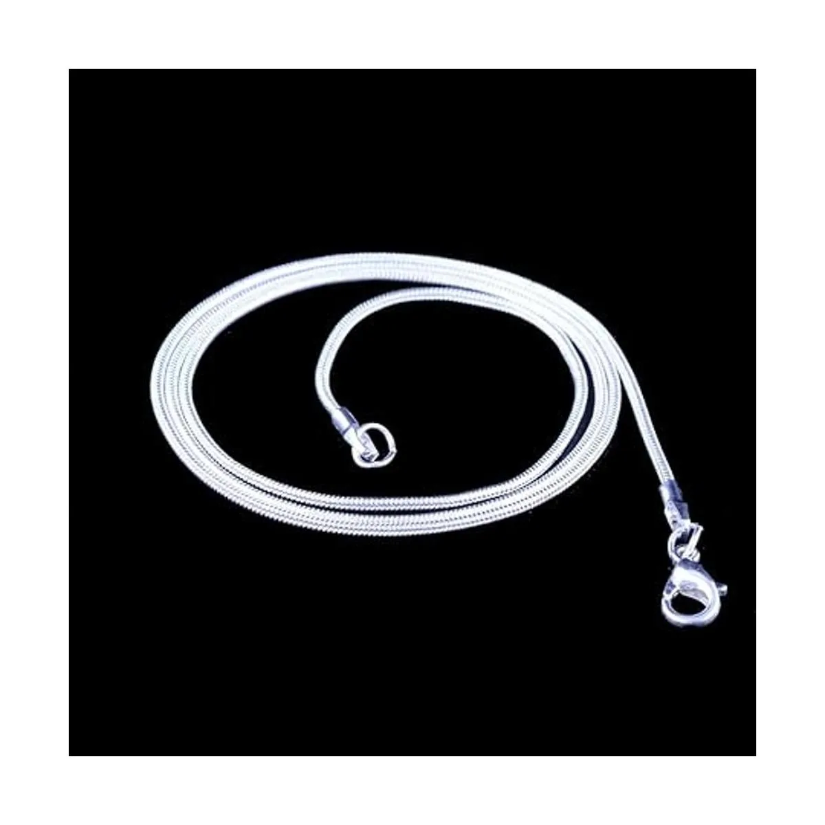 24 piezas de cadena serpiente de 12mm enchapada en plata_7