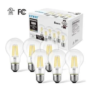 Bombilla de filamento LED vintage A19 con base E26 LVWIT_2