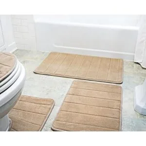 Alfombra de baño juego de 5 piezas de espuma de memoria_4