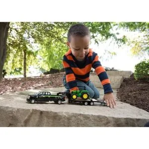 Tomy John Deere Tractor y camioneta con remolque de_3