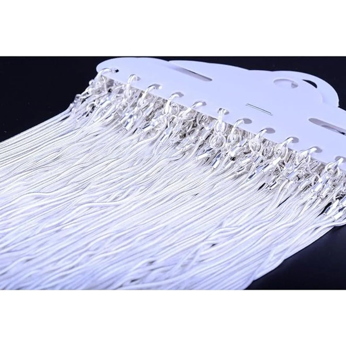 24 piezas de cadena serpiente de 12mm enchapada en plata_3