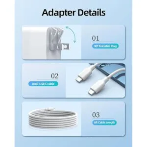 Cargador rápido plegable de 20 W para Google Pixel_4