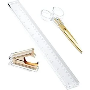 OfficeGoods Juego de escritorio acrílico de 3 piezas_1