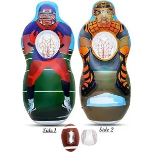 ImpiriLux Blanco inflable de lanzamiento de fútbol y_2